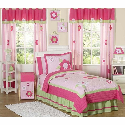 Queen Bedding Curtain  on Pink And Green Full Queen Bedding Comforter Set   Townhouse Linens
